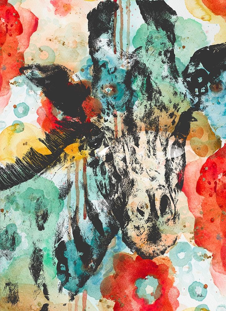 Vibrant Giraffe art print by Patricia Pinto for $57.95 CAD