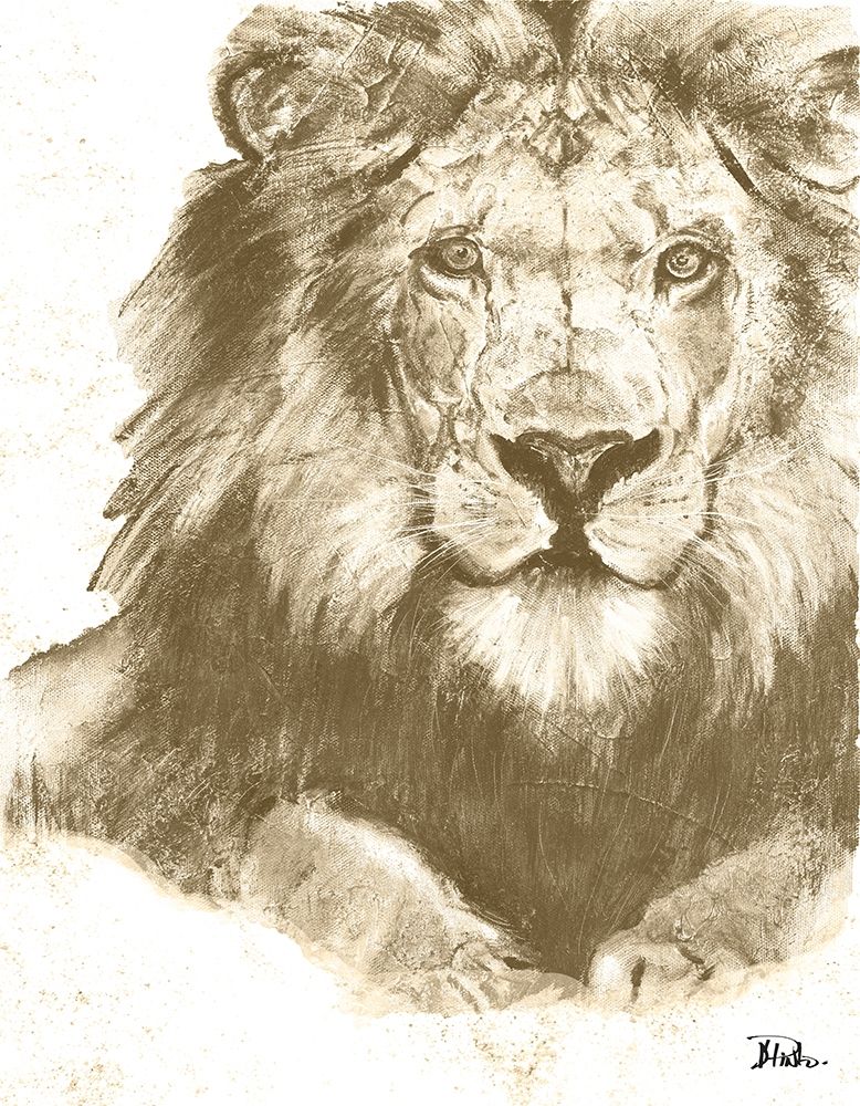 Muted Lion art print by Patricia Pinto for $57.95 CAD