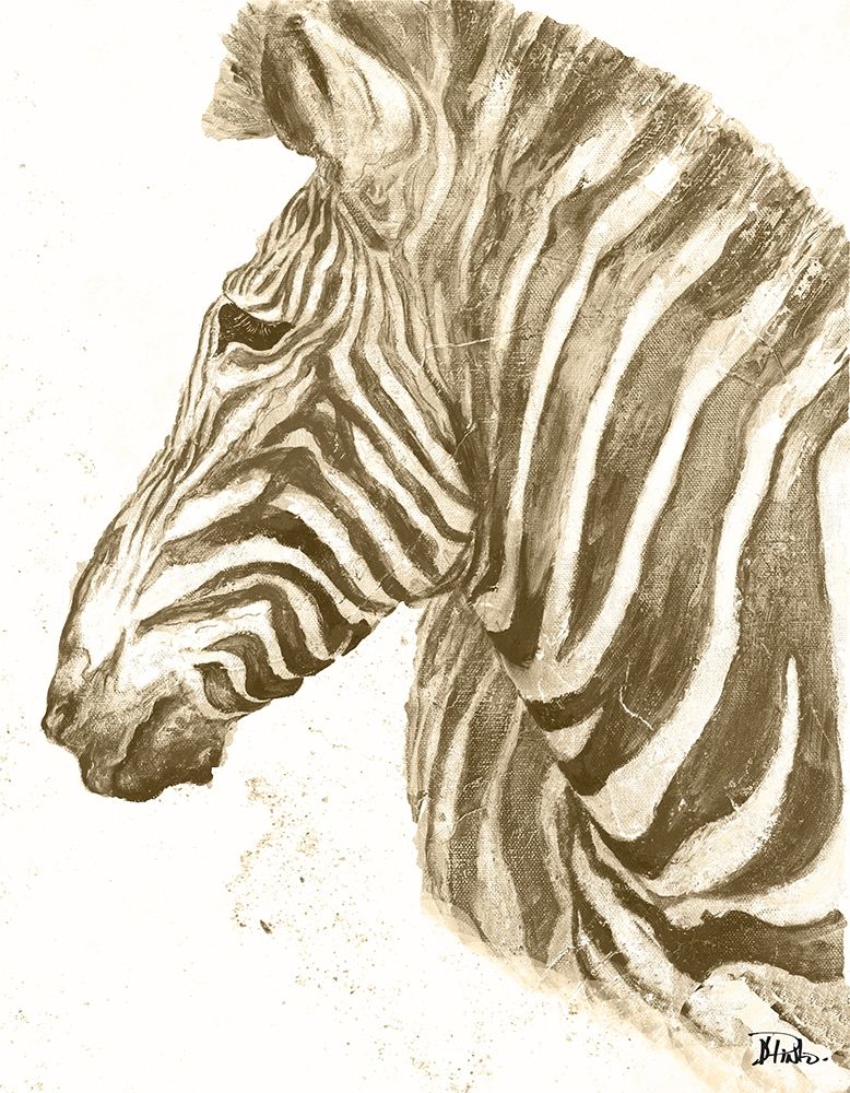 Muted Zebra art print by Patricia Pinto for $57.95 CAD