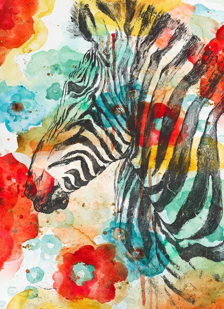 Vibrant Zebra art print by Patricia Pinto for $57.95 CAD