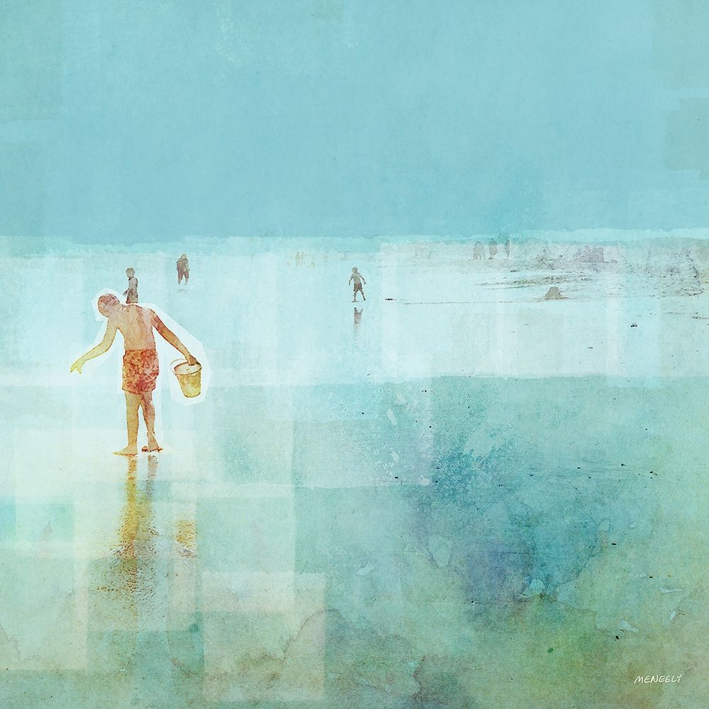 Beach Day Shelling art print by Dan Meneely for $57.95 CAD