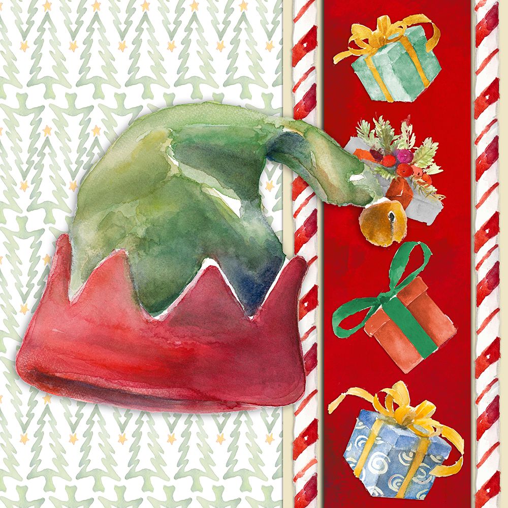 Christmas Bell Elf Hat I art print by Lanie Loreth for $57.95 CAD