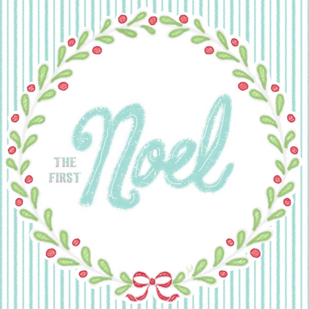 Christmas Wreath I art print by Andi Metz for $57.95 CAD