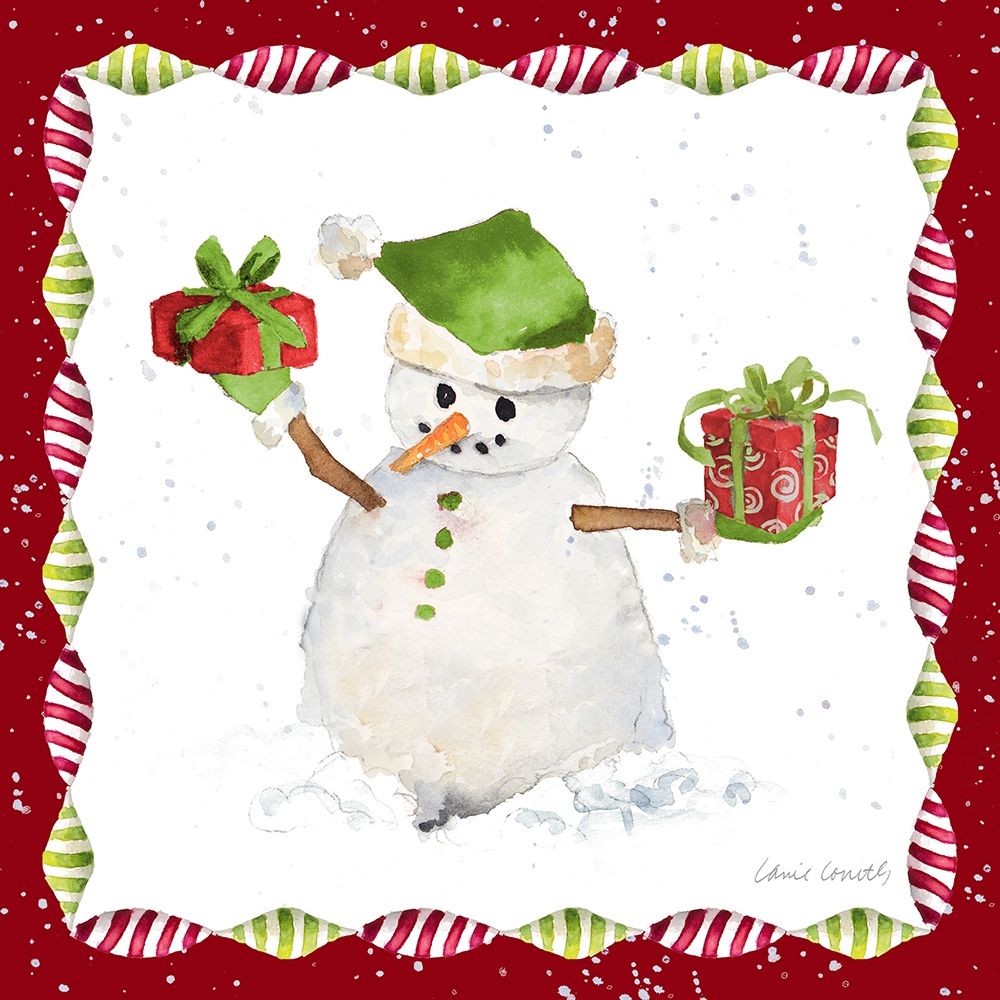 Christmas Snowman I art print by Lanie Loreth for $57.95 CAD