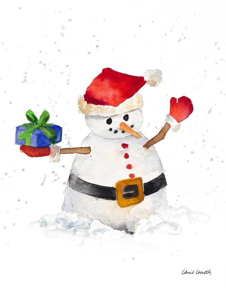 Watercolor Snowman II art print by Lanie Loreth for $57.95 CAD