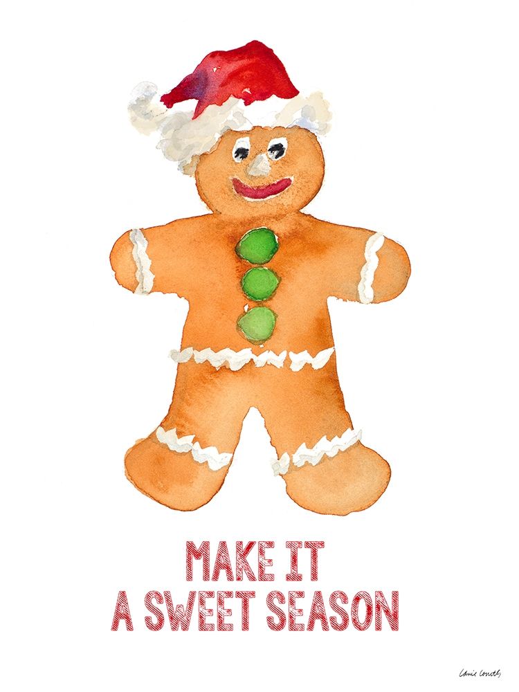 Holiday Gingerbread Man I art print by Lanie Loreth for $57.95 CAD
