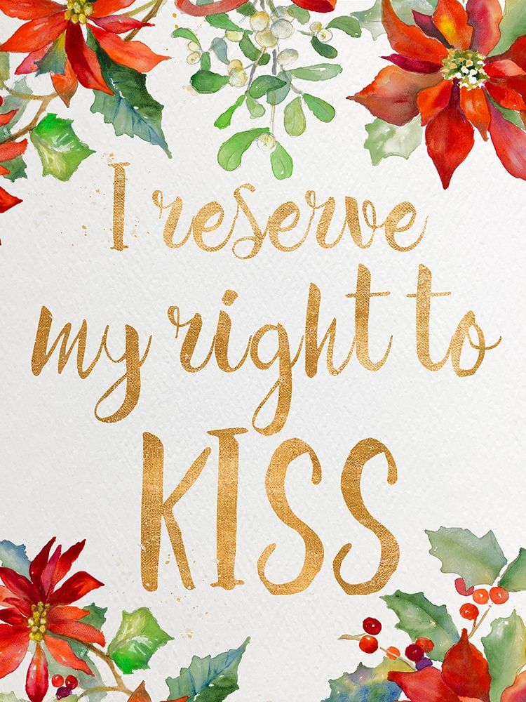 Holiday Kiss I art print by Lanie Loreth for $57.95 CAD