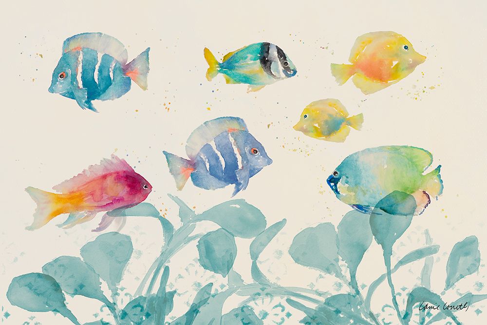 Tropical Fish on Cream I art print by Lanie Loreth for $57.95 CAD