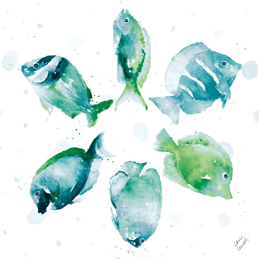 Tropical Fish Circle II art print by Lanie Loreth for $57.95 CAD