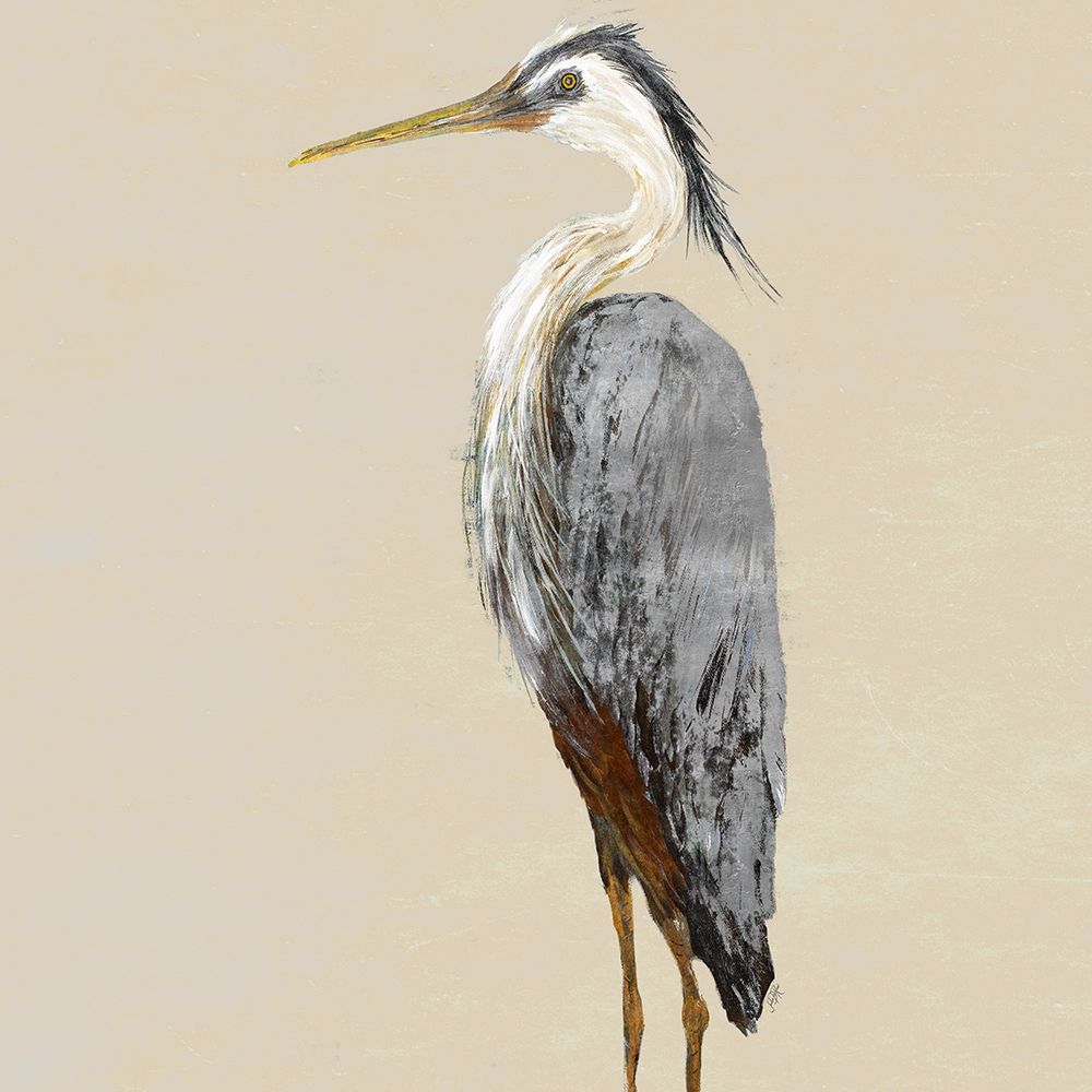 Heron on Tan II art print by Julie DeRice for $57.95 CAD