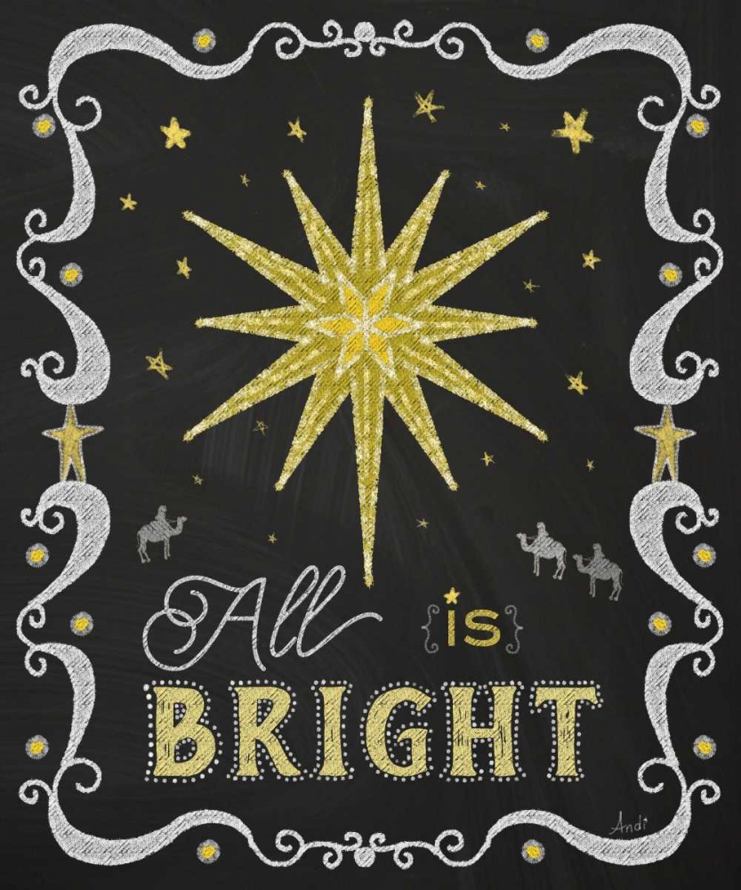 Christmas Night Chalk II art print by Andi Metz for $57.95 CAD