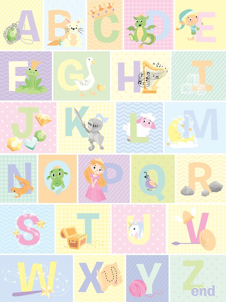 Fairy Tale Alphabet (pastel) art print by Josefina for $57.95 CAD