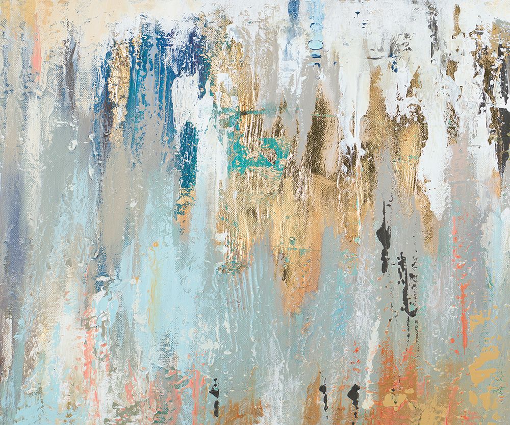 Blue Gold Illusion I art print by Patricia Pinto for $57.95 CAD
