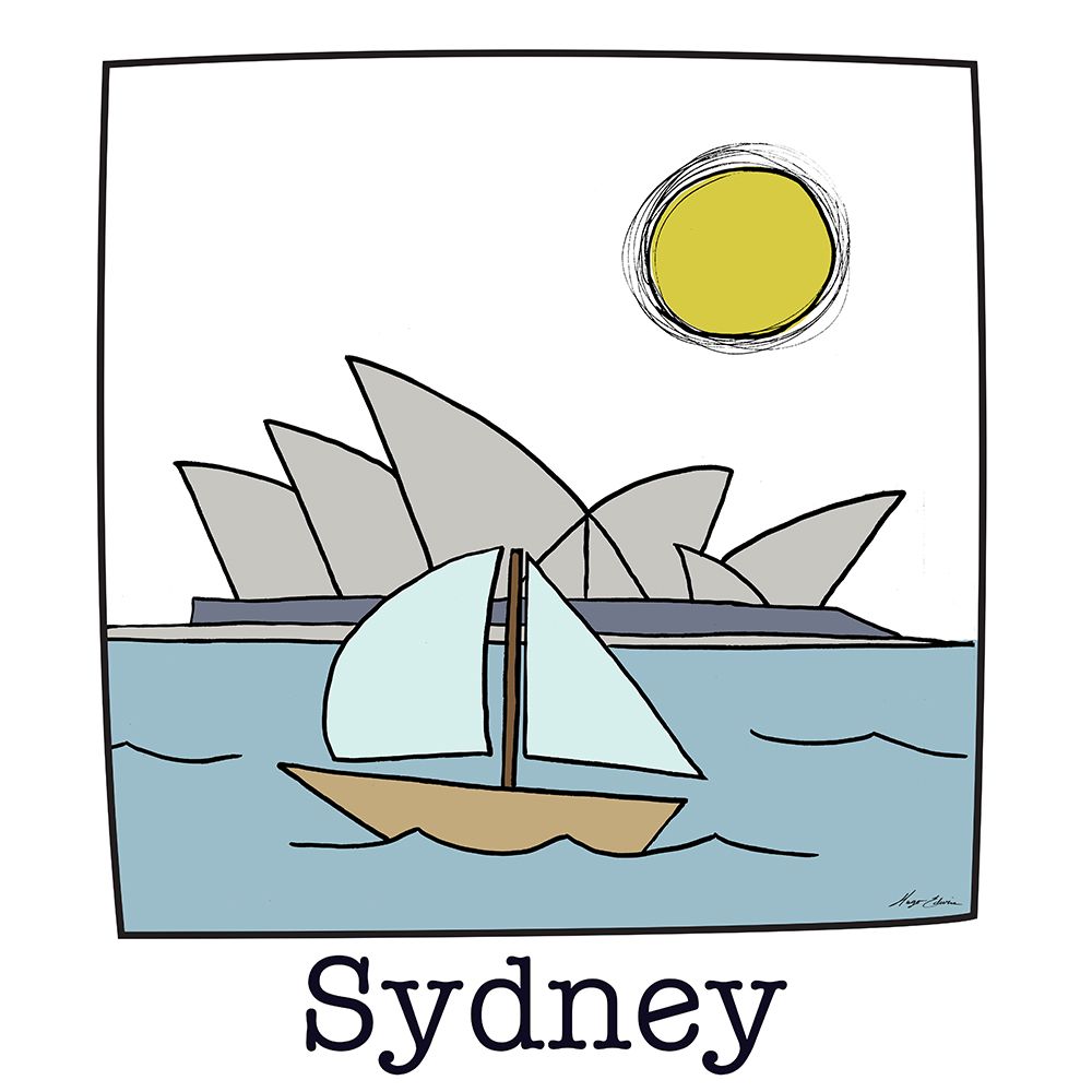 Travel The World Sydney art print by Hugo Edwins for $57.95 CAD