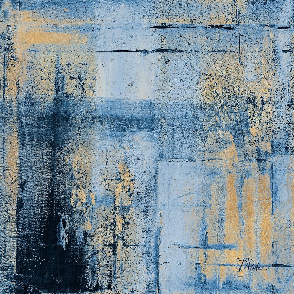 Golden Blues II art print by Patricia Pinto for $57.95 CAD
