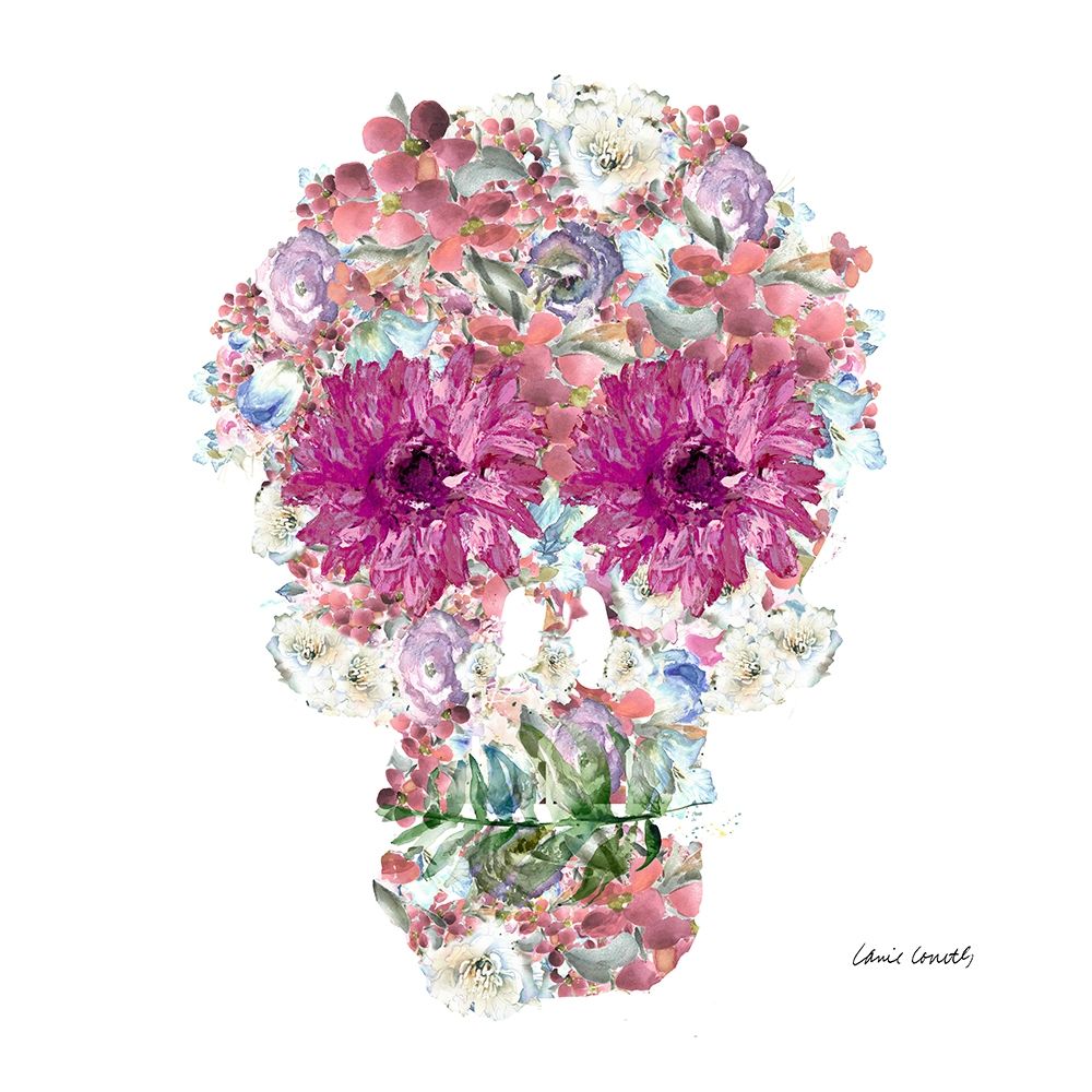 Floral Sugar Skull art print by Lanie Loreth for $57.95 CAD
