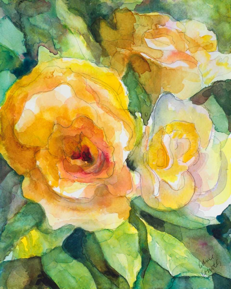 Yellow Roses Garden art print by Lanie Loreth for $57.95 CAD