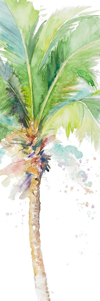 Watercolor Coconut Palm Panel art print by Patricia Pinto for $57.95 CAD
