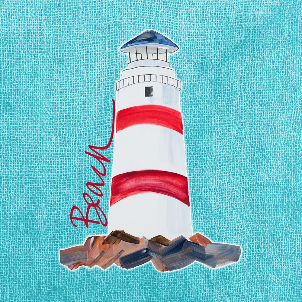 Beach Lighthouse art print by Julie DeRice for $57.95 CAD