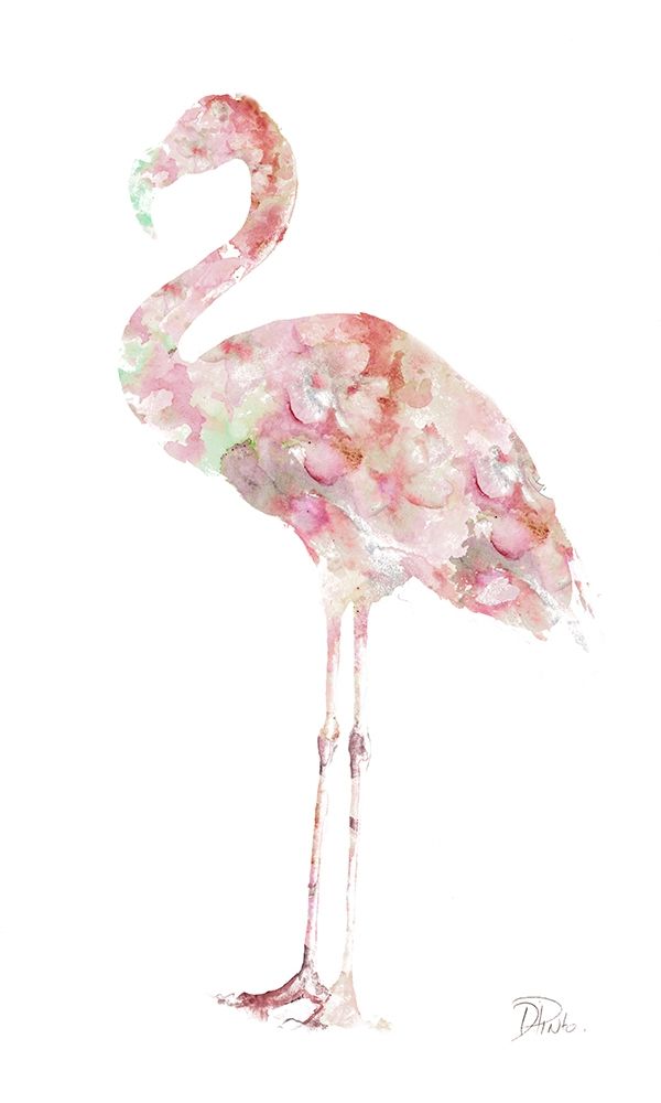 Flowery Flamingo art print by Patricia Pinto for $57.95 CAD