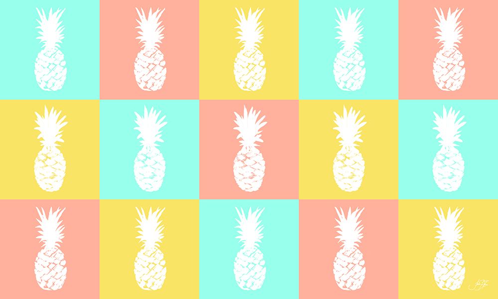 Modern Pineapple Squares art print by Julie DeRice for $57.95 CAD