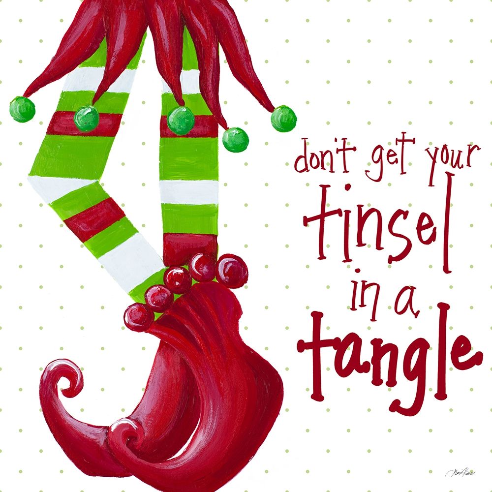 Tinsel In A Tangle on Dots art print by Gina Ritter for $57.95 CAD