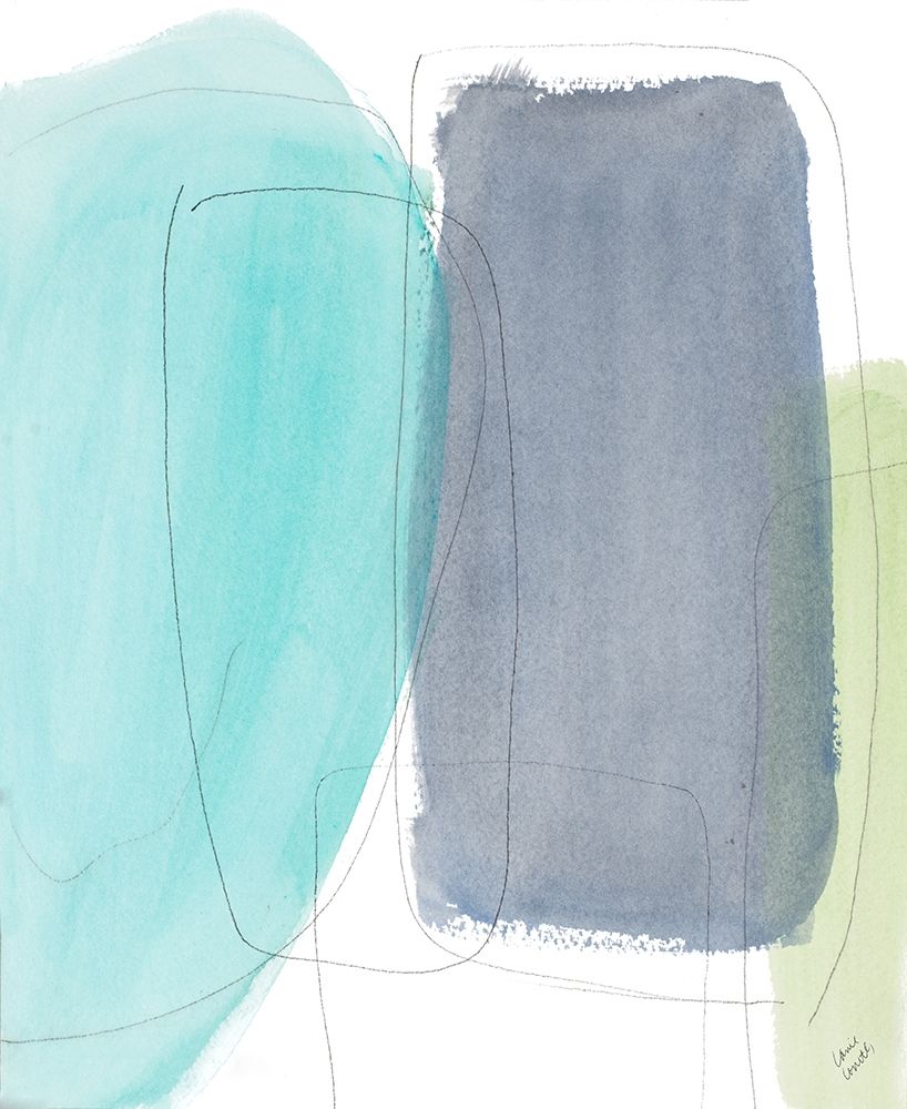 Teal and Grey Abstract I art print by Lanie Loreth for $57.95 CAD
