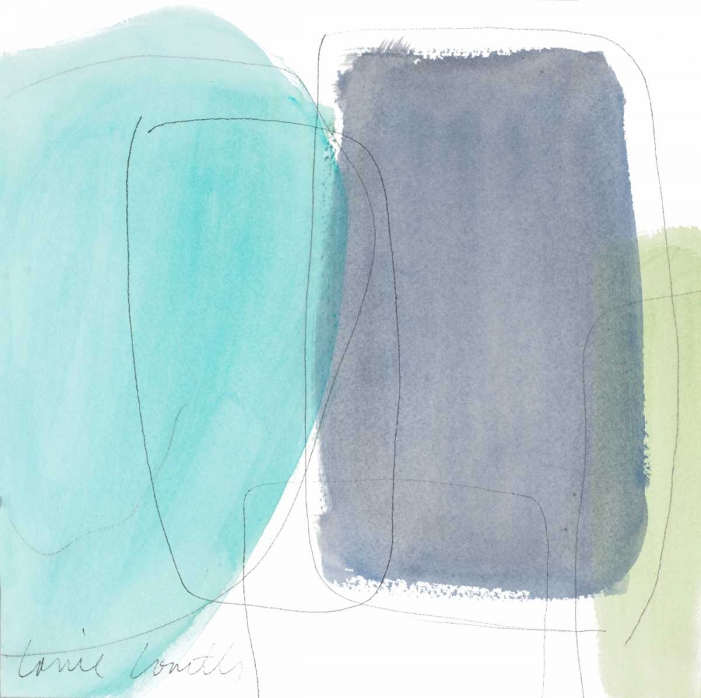 Teal and Grey Abstract I art print by Lanie Loreth for $57.95 CAD