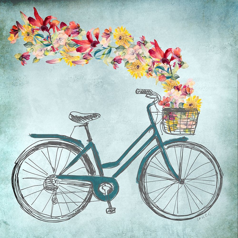 Floral Day Bike II art print by Lanie Loreth for $57.95 CAD