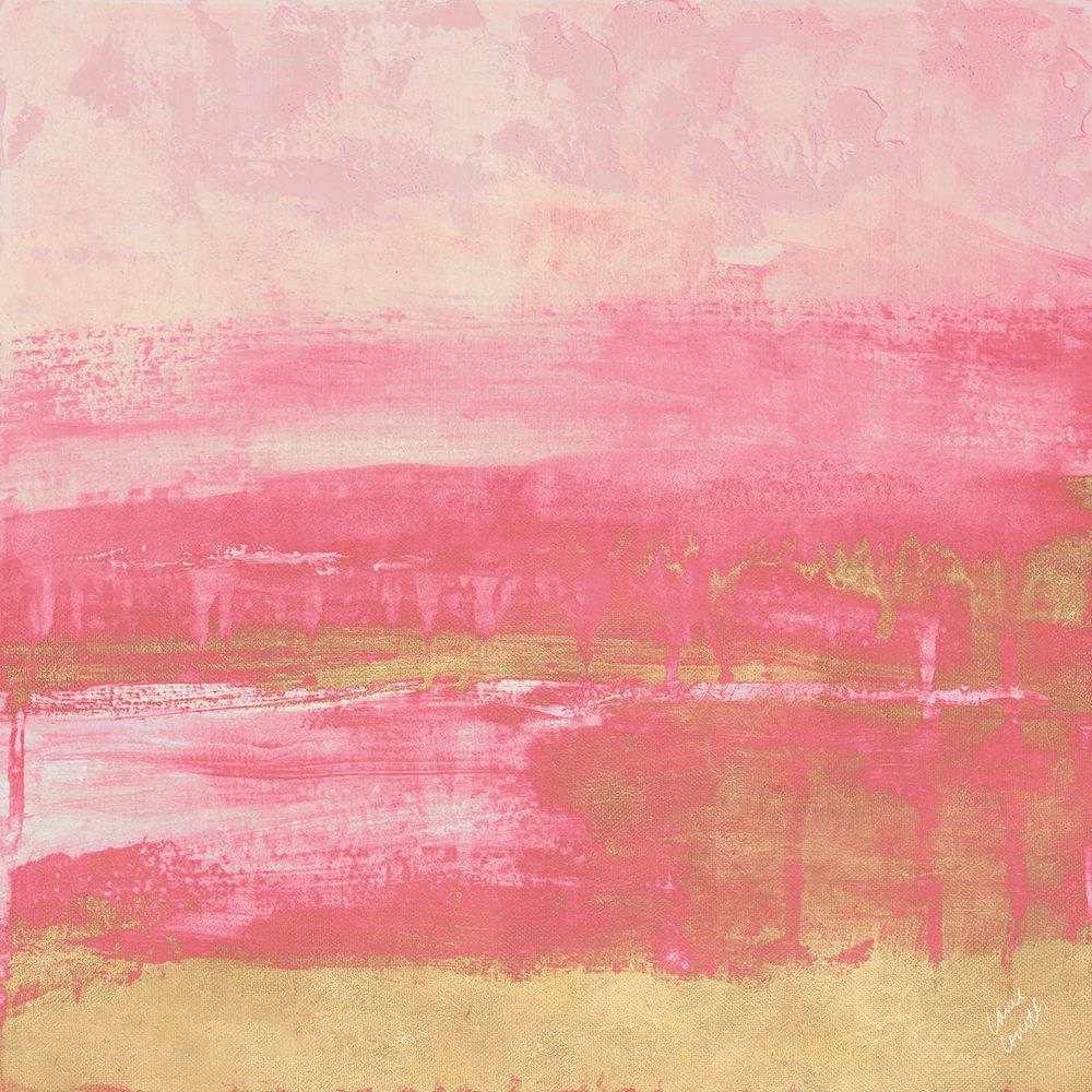 Pink and Gold Abstract art print by Lanie Loreth for $57.95 CAD