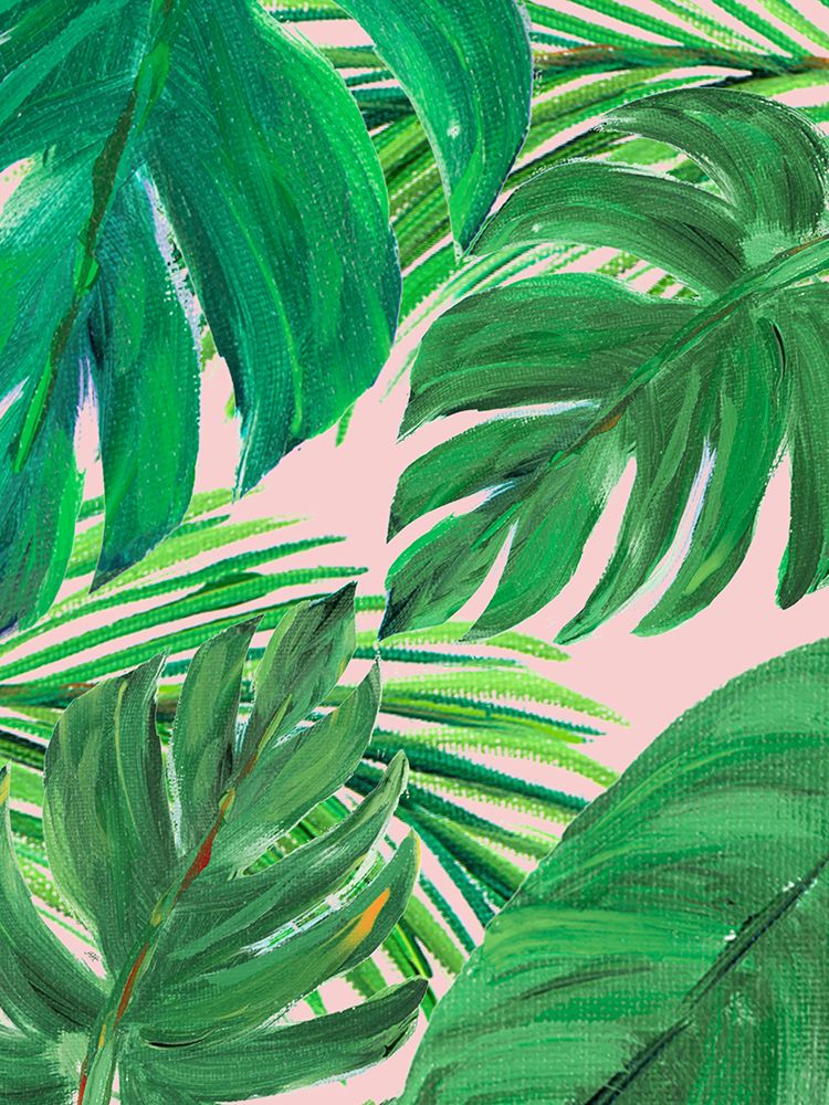 Green Palms on Blush I art print by Julie DeRice for $57.95 CAD