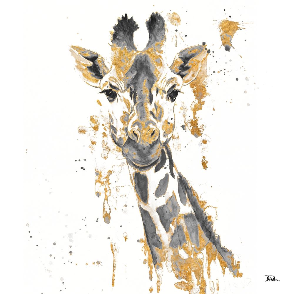 Gold Water Giraffe art print by Patricia Pinto for $57.95 CAD