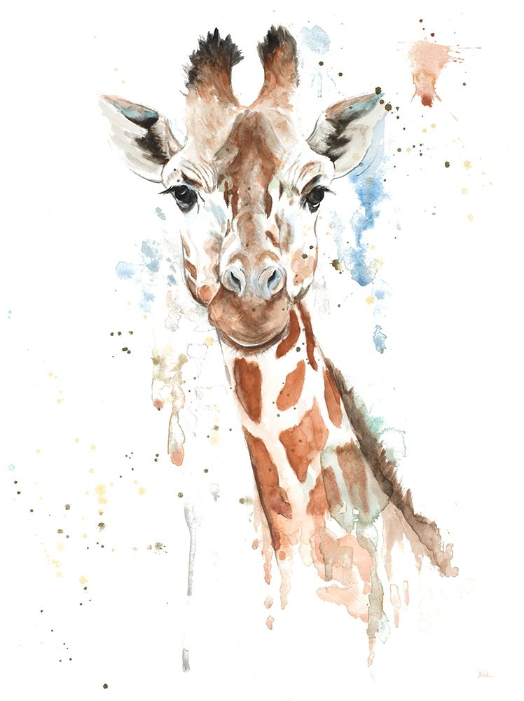 Water Giraffe art print by Patricia Pinto for $57.95 CAD