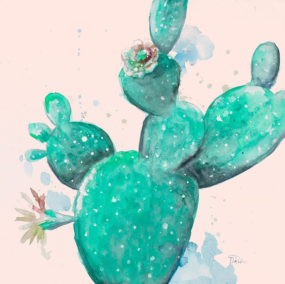 Cactus in Bloom on blush art print by Patricia Pinto for $57.95 CAD