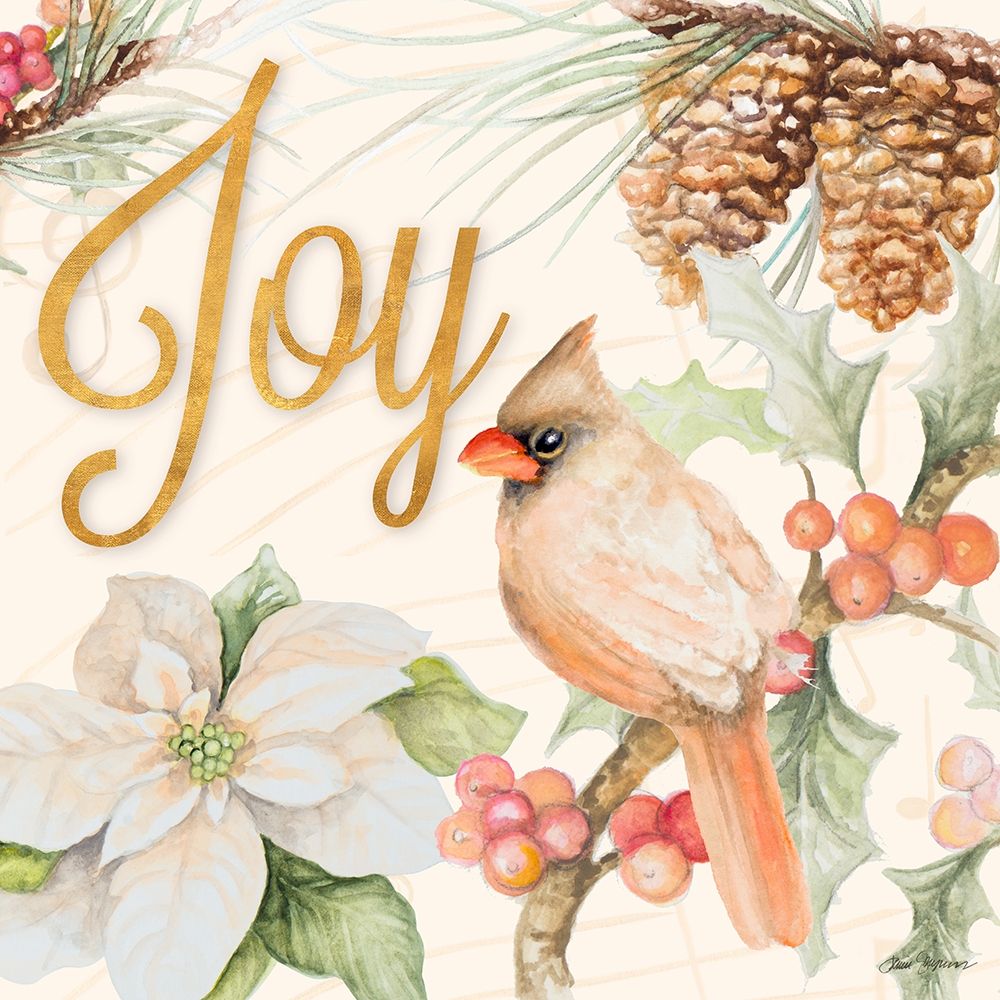 Christmas Cardinal III art print by Janice Gaynor for $57.95 CAD