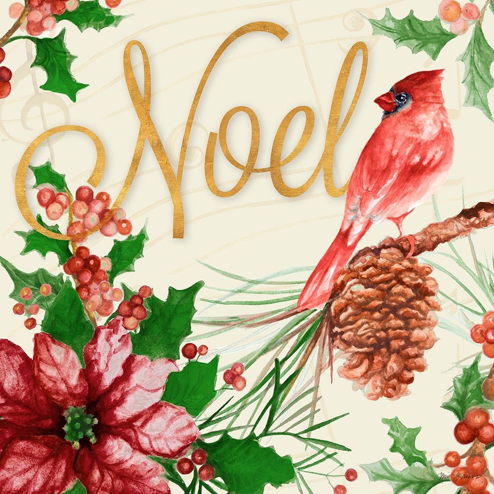 Bright Christmas Cardinal I art print by Janice Gaynor for $57.95 CAD