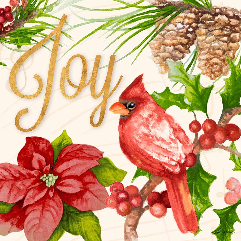 Bright Christmas Cardinal III art print by Janice Gaynor for $57.95 CAD