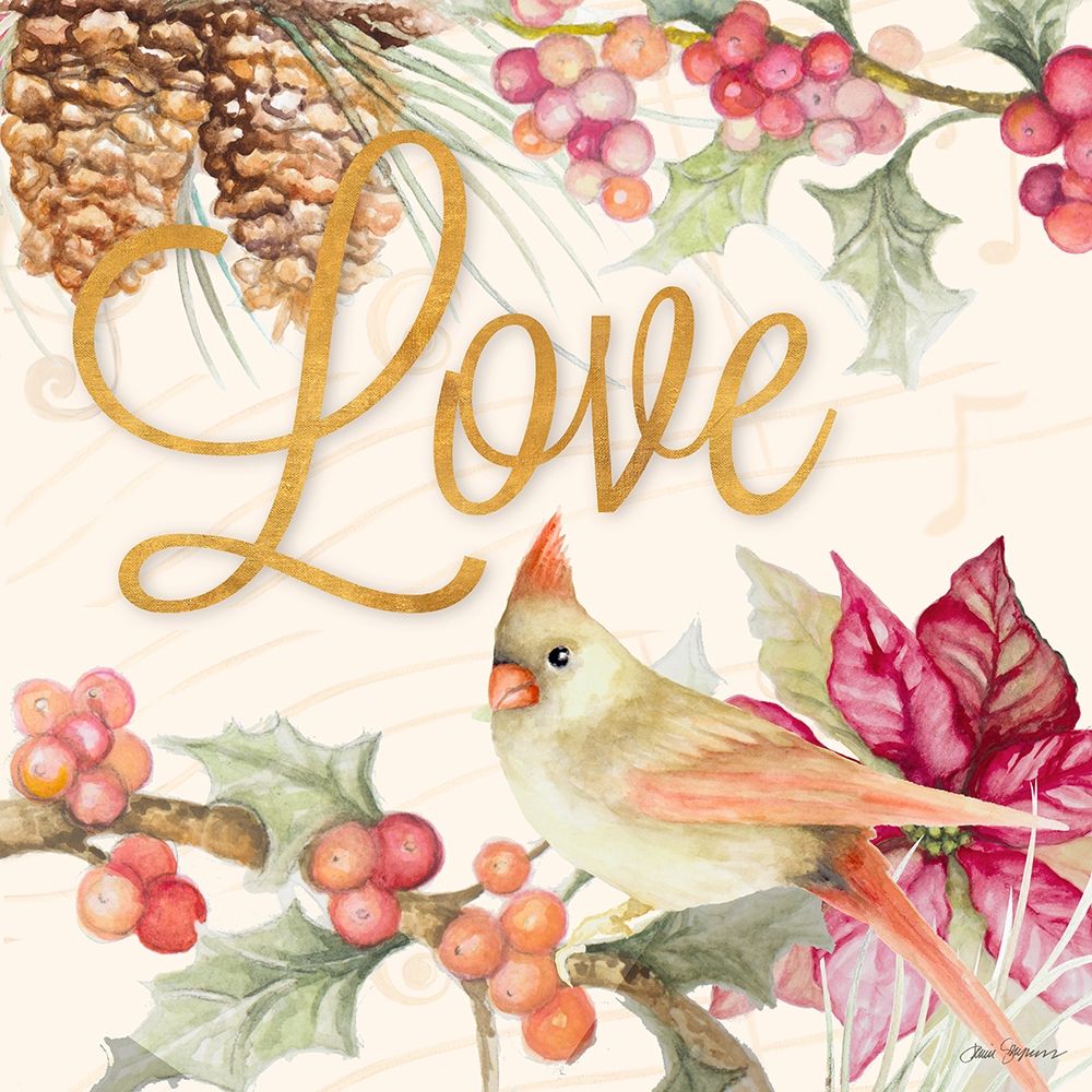 Christmas Cardinal IV art print by Janice Gaynor for $57.95 CAD
