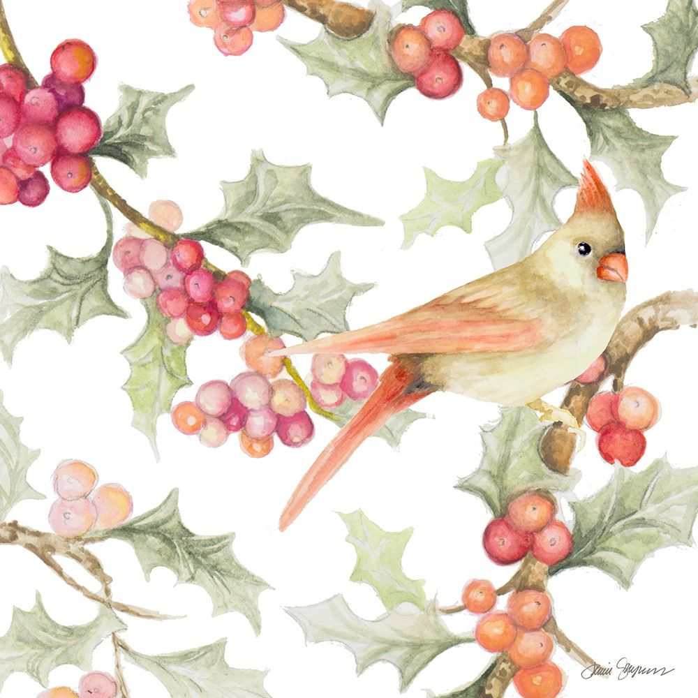 Winter Cardinal I art print by Janice Gaynor for $57.95 CAD