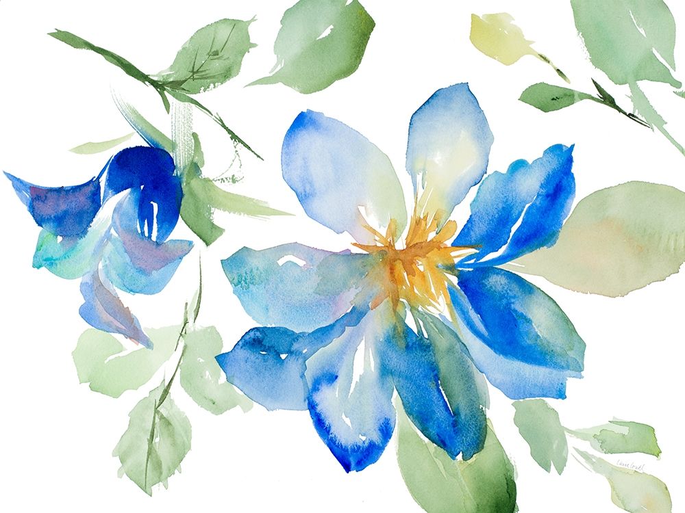 Clematis in Blue Shades art print by Lanie Loreth for $57.95 CAD