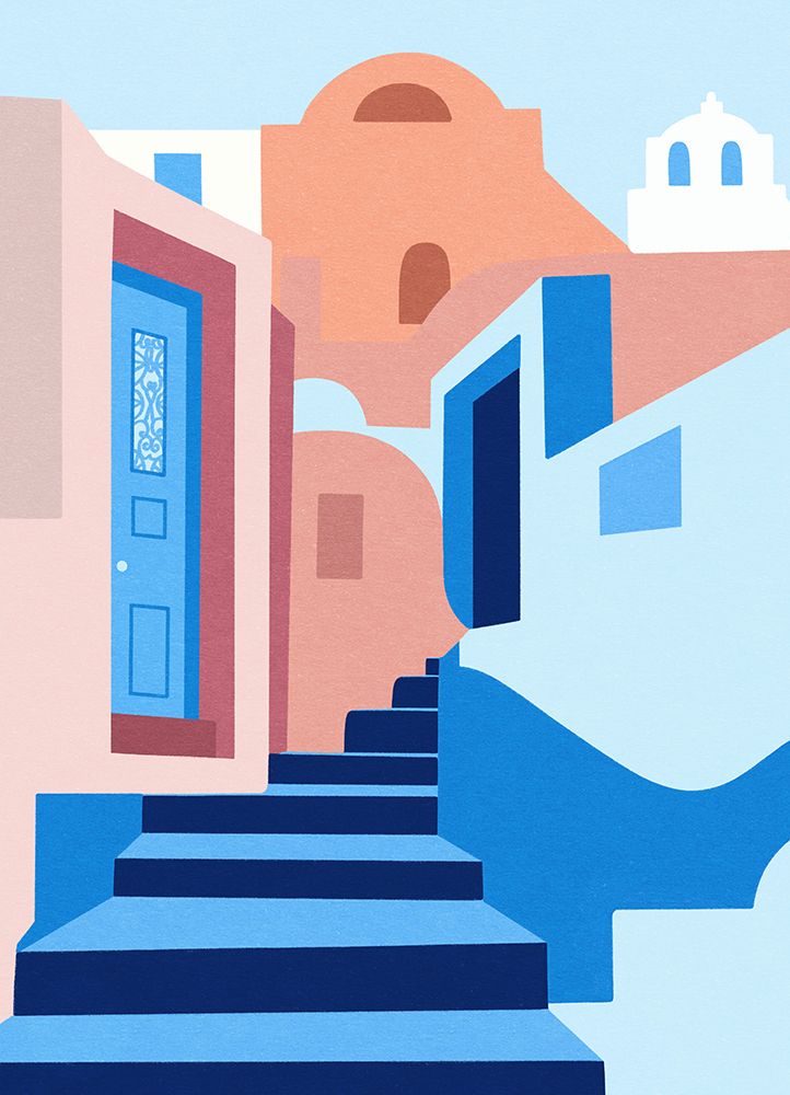 Walk In Greece art print by Amaya for $57.95 CAD