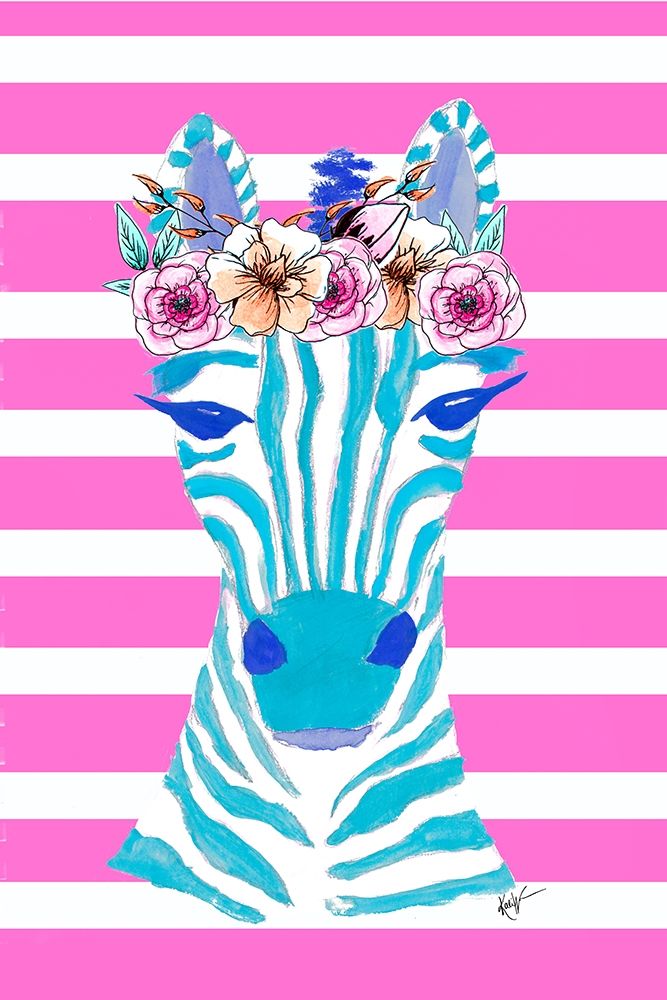 Funky Zebra art print by Kali Wilson for $57.95 CAD