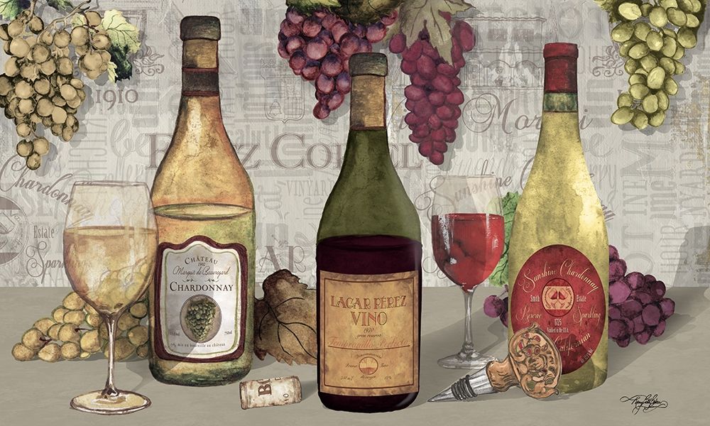 Uncork Wine Trio II art print by Mary Beth Baker for $57.95 CAD