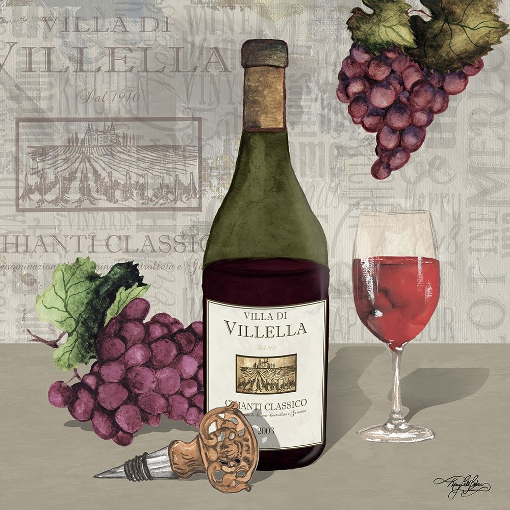 Wine and Grapes IV art print by Mary Beth Baker for $57.95 CAD