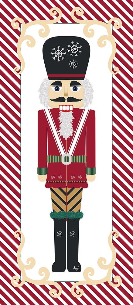 Nutcracker On Red Stripe II art print by Andi Metz for $57.95 CAD