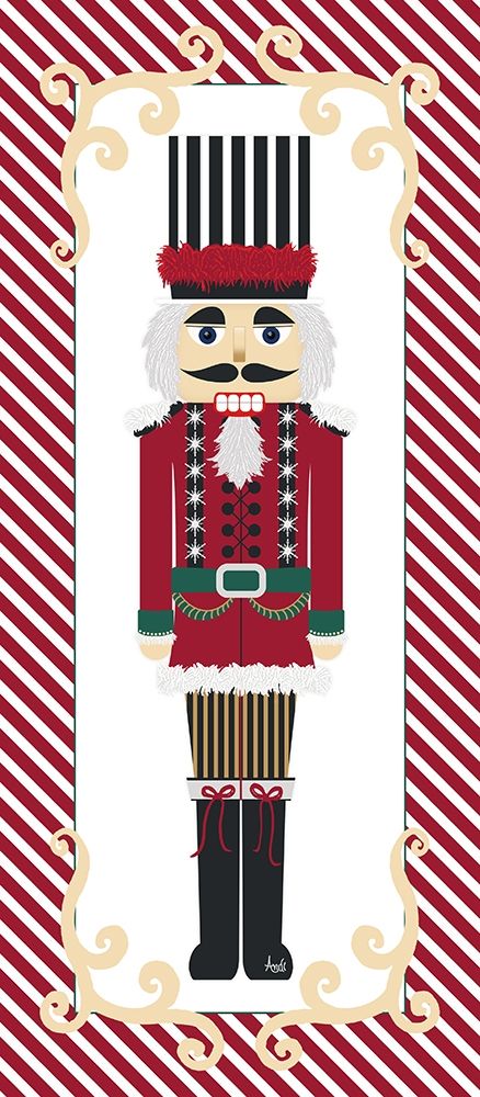 Nutcracker On Red Stripe III art print by Andi Metz for $57.95 CAD