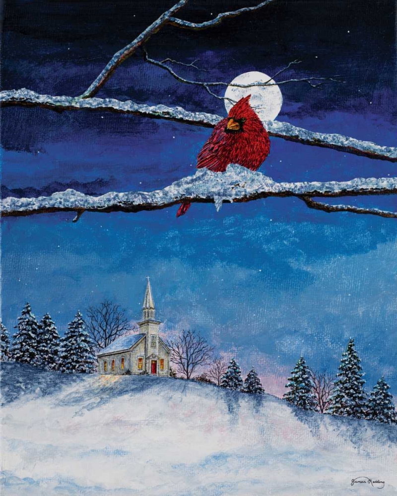 Little White Church On Hill art print by James Redding for $57.95 CAD