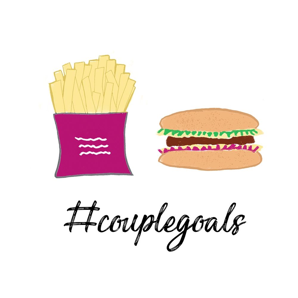 Hashtag Couple Goals Square art print by Hugo Edwins for $57.95 CAD
