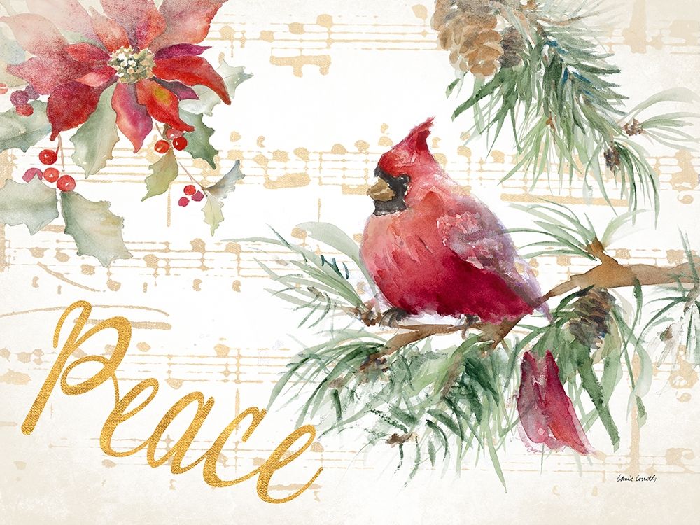 Holiday Cardinal I art print by Lanie Loreth for $57.95 CAD