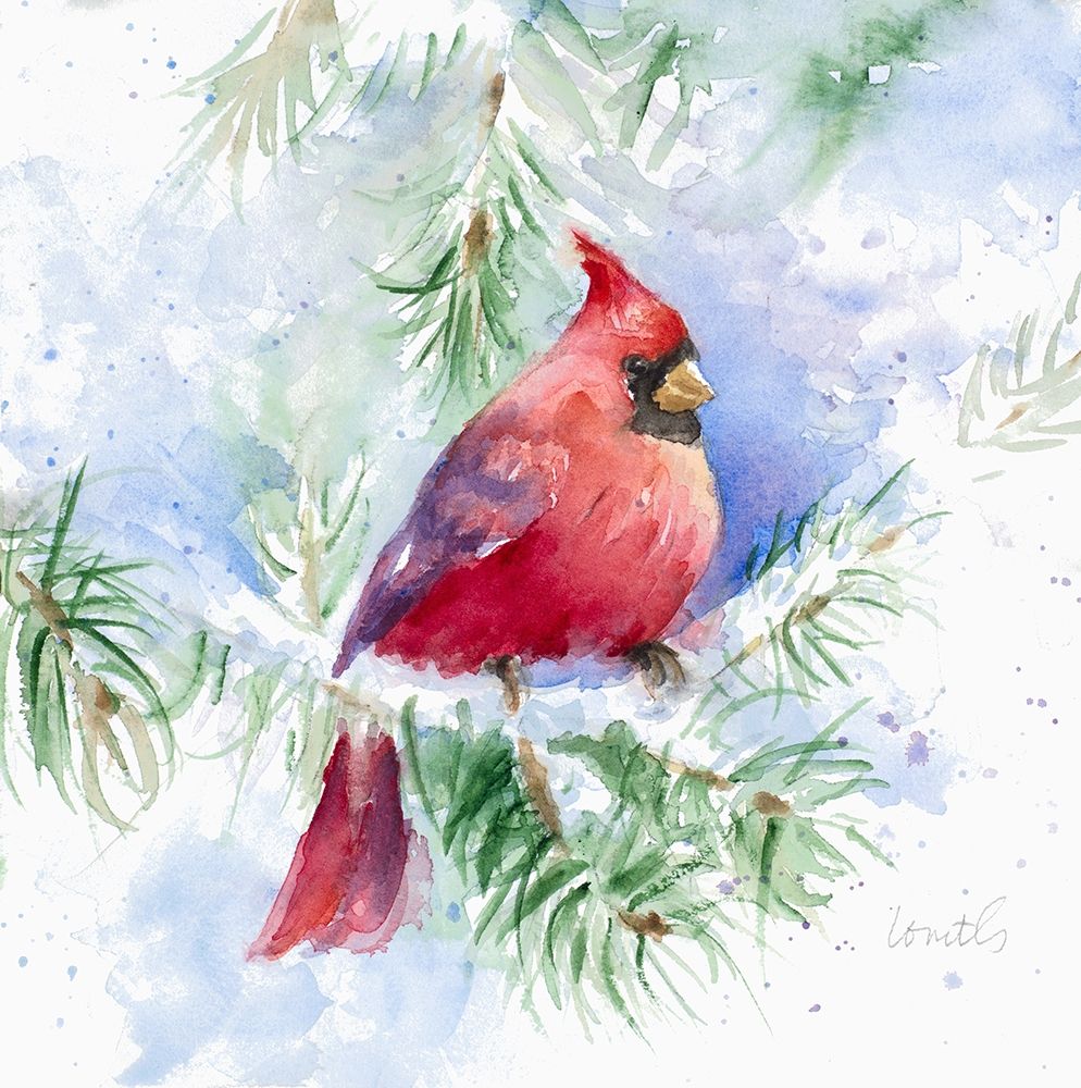 Cardinal in Snowy Tree art print by Lanie Loreth for $57.95 CAD